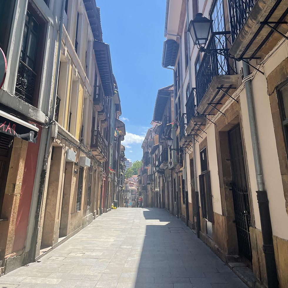 A narrow stone street in Spain